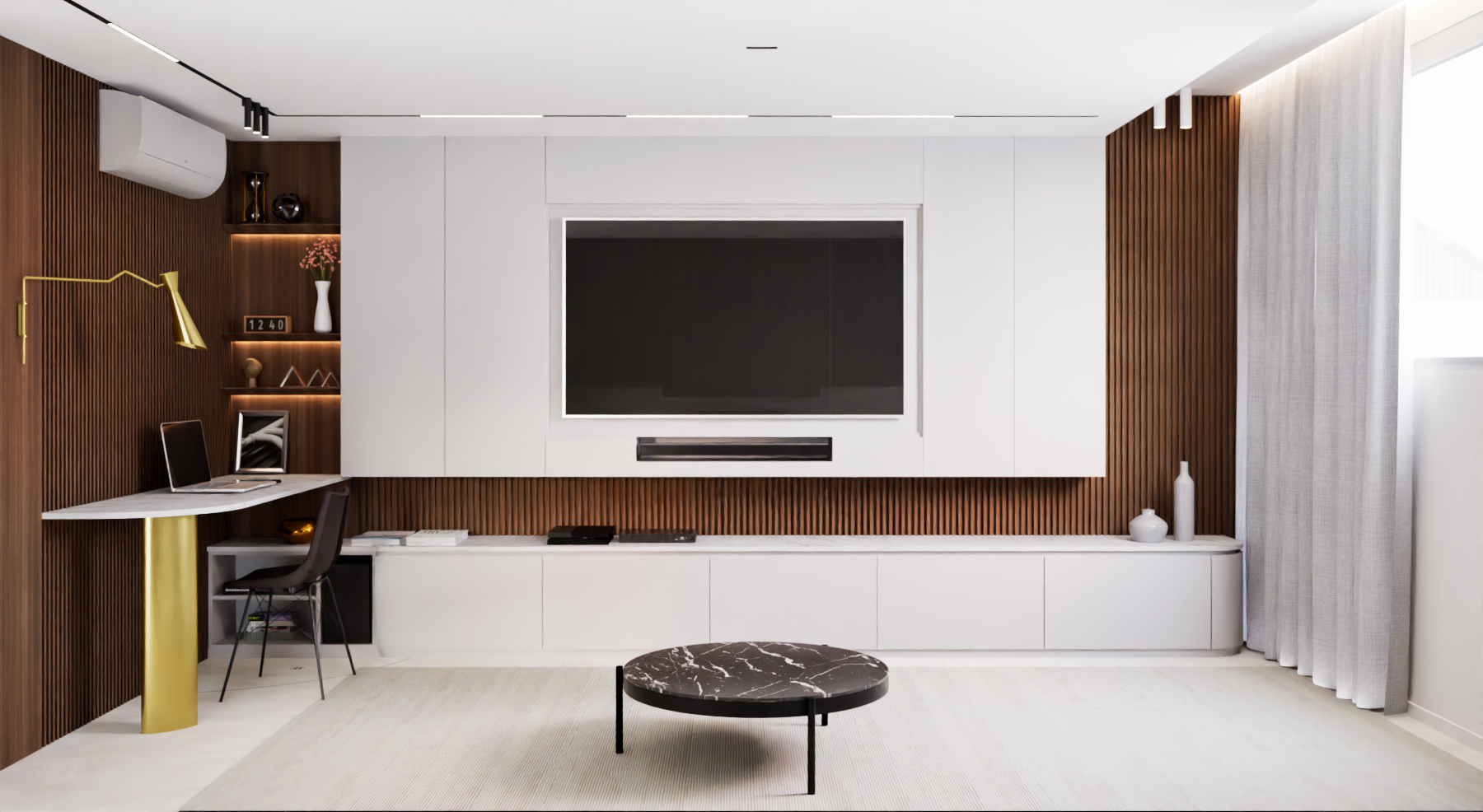 Projeto de interiores residencial - composição elegante e atemporal